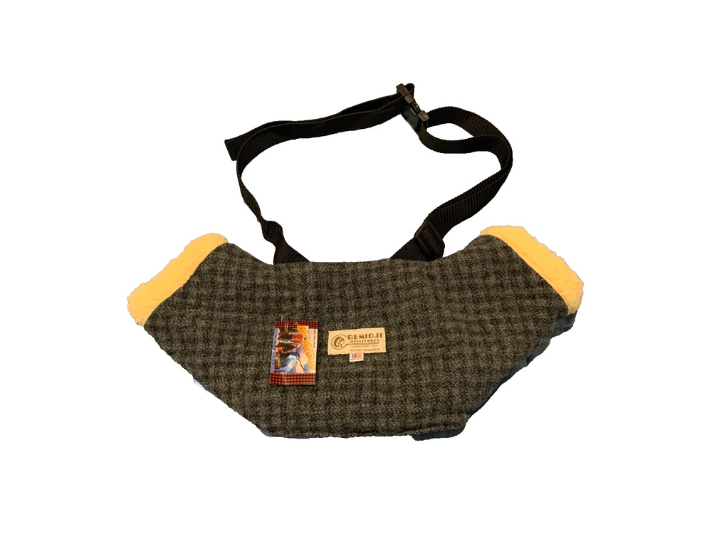 Bemidji Woolen Mills Shearling Lined Hand Warmer NEW Blue Adjustable Strap Clip